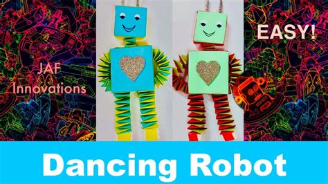 Dancing Robot Paper Robot Moving Paper Toys Kids Craft Easy