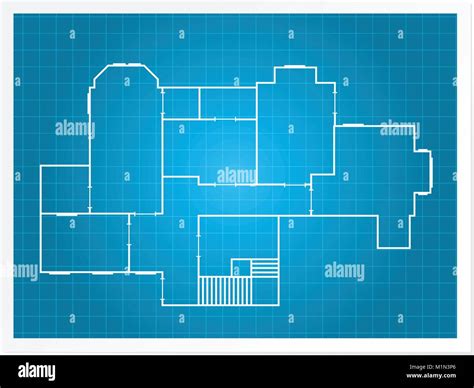 Architectural Background Blueprint Plan Of A Layout Of Building Stock