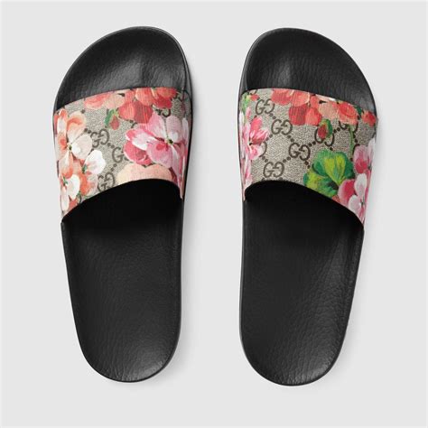 Gucci Gg Blooms Supreme Floral Slide Sandal Gucci Slides Women Women
