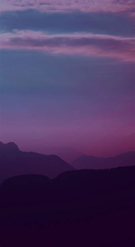 1440x2630 Purple Sky Sunset Horizon Wallpaper Purple Aesthetic