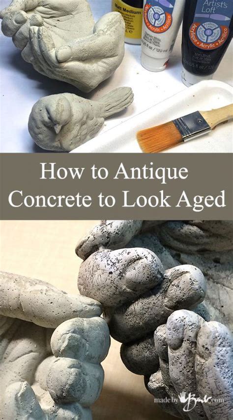 How to Antique Concrete to look Aged - Easy paint techniques and