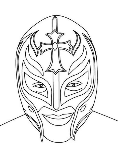 Wwe Rey Mysterio Mask Coloring Pages