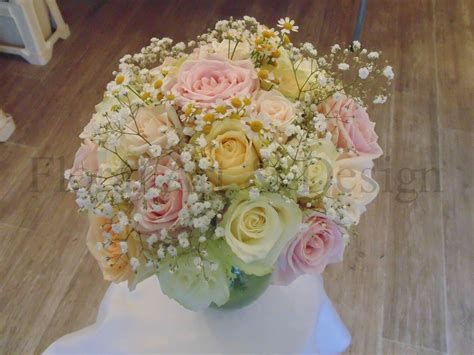 Hand Tied Bridal Bouquet With Sweet Avalanche Peach Avalanche