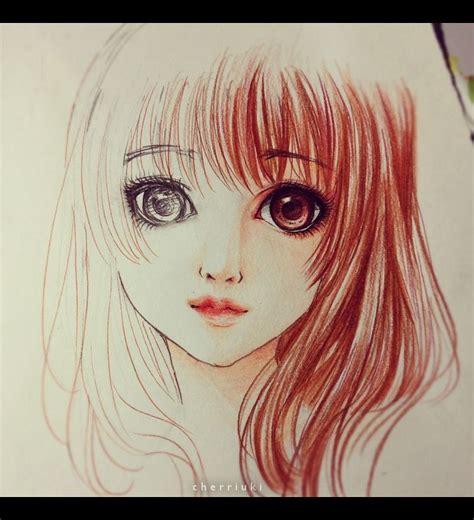 Pencil Drawing Of Cute Anime Girls Anime Pencil Drawing Pictures At