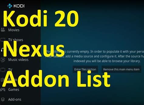 Best Working Kodi 20 Nexus Addons List Wirelesshack