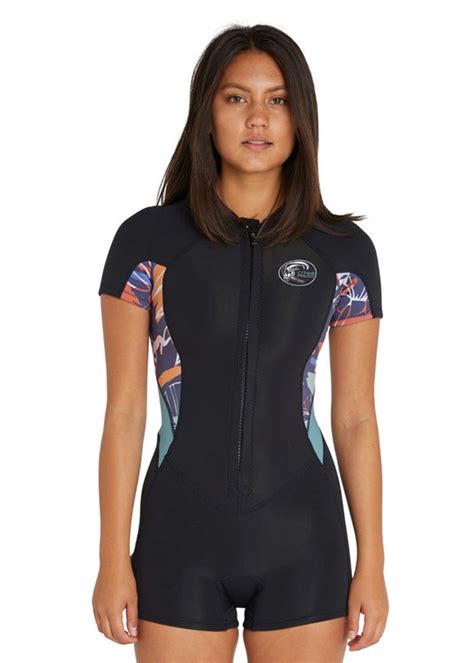 Oneill Womens Bahia Chest Zip Spring Suit 2mm Adreno Ocean Outfitters