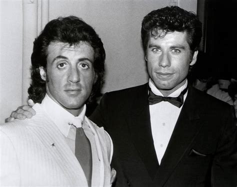 Sylvester Stallone And John Travolta 1980 Photographic Print For Sale