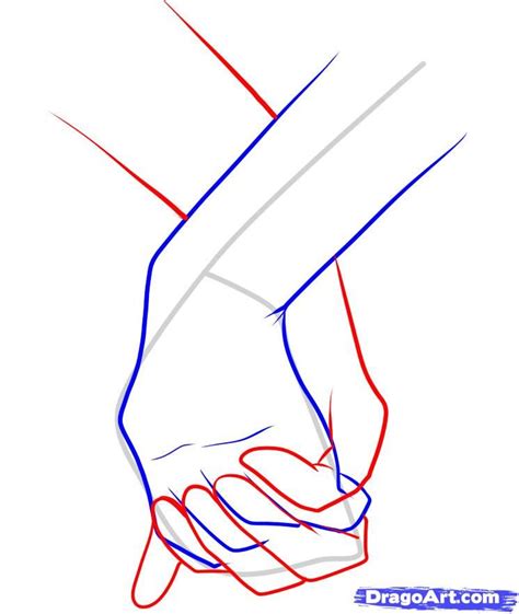 How To Draw Holding Hands Simple At How To Draw