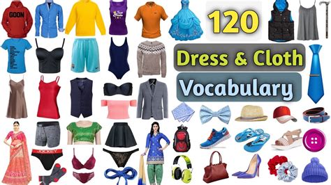 Dress And Cloth Vocabulary Ll 120 Dress And Cloths Name In English With