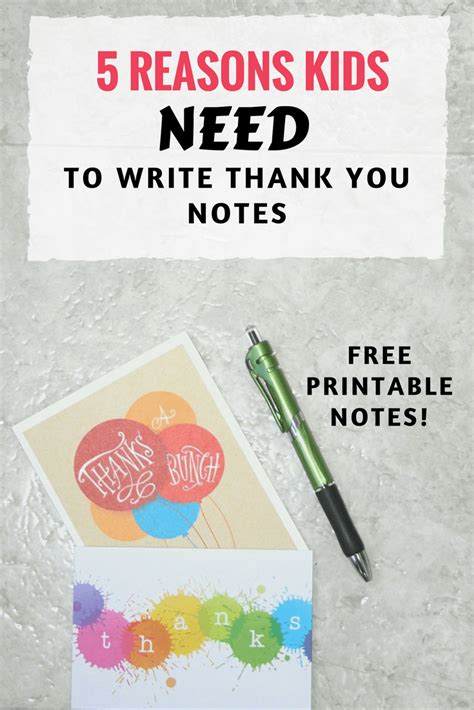 Kids Need To Write Thank You Notes Made In A Pinch