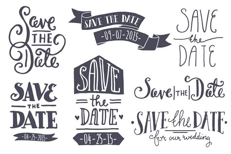 Save The Date Vintage Style Clip Art And Brides On Clipartix