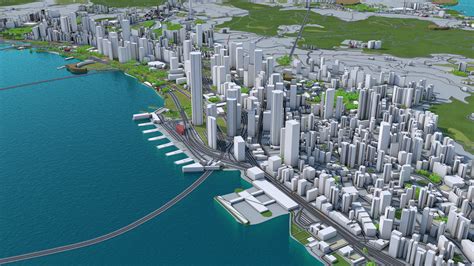 Hong Kong City 3d Model 50km Flippednormals