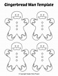 8 Free Printable Large and Small Gingerbread Man Templates