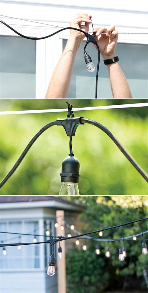 How To Create Patio String Lighting With Diy Pole Homedesigninspired