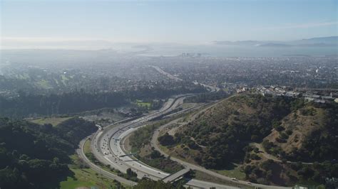 5k Stock Footage Aerial Video Fly Over Oakland Hills Revealing Upscale