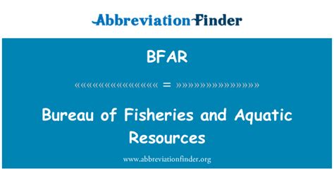 定義 Bfar 漁業水産資源局 Bureau Of Fisheries And Aquatic Resources