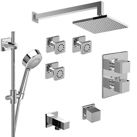 Riobel 4316c 2 jet hand shower polished chrome 2.0 gpm 7.6 l/min new modern. Riobel - Abode