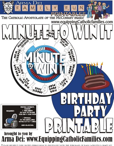 Minute To Win It Party Invitations Free Printable Printable Templates