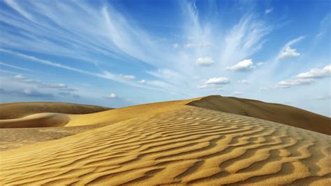 View Of Sand Dunes In Thar Desert Rajasthan India Stock Footage Video