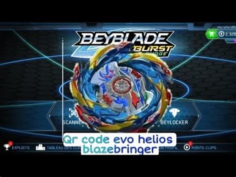 Qr Code Evo Helios Blazebringer Beyblade Burst App Youtube