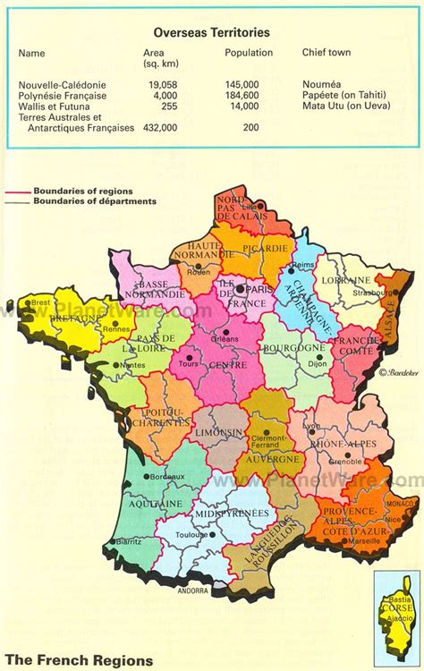 Map Of The French Regions Planetware