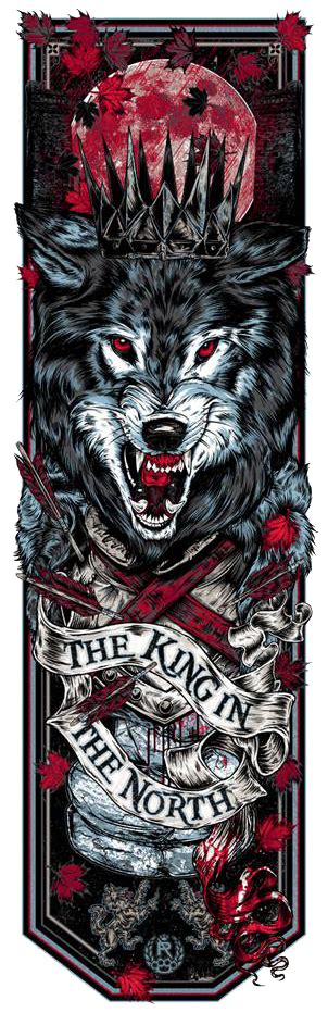 Game of Thrones Winterfell Banner, The King in the North by Rhys Cooper | Игровые арты, Рисунки