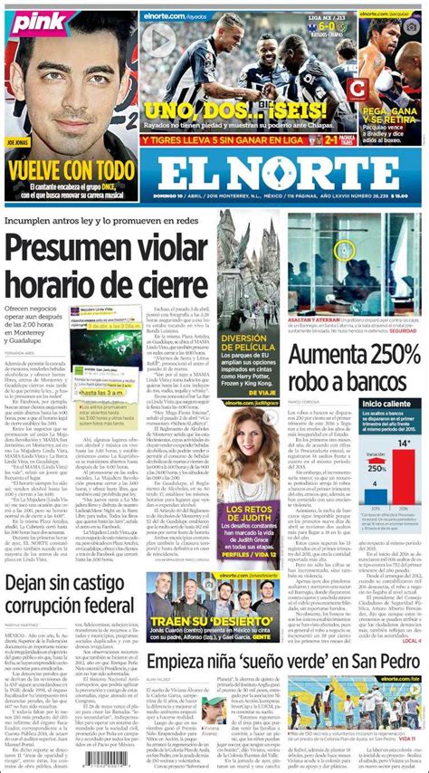 Periódico El Norte México Periódicos De México Edición De Domingo