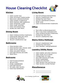 Office Cleaning List Duties - planner template free