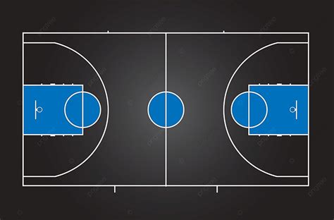 Basketball Court Top View Floor Background Isolated Field Background