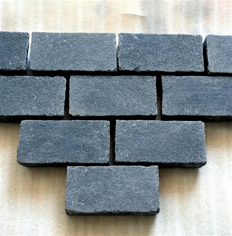 Black Limestone Setts Cobbles 200x100x50 Stone Paving Direct