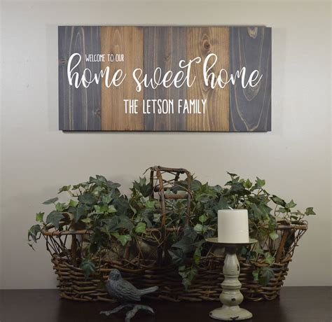 Custom Home Sweet Home Sign Personalized Home Sweet Home | Sweet home, Home signs, New home gifts