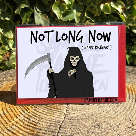Grim Reaper Birthday Card Samuel Hague Illustration