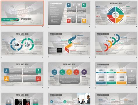 Leading PowerPoint Template #134767