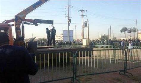 Iran Two Men Hanged In Public In Shiraz