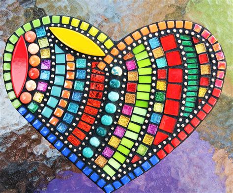 Custom Mosaic Heart By Tina Wise Crackin Mosaics Mosaic Artwork