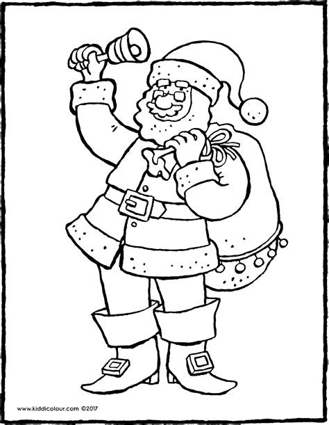 Kleurplaat kerst kleurplaat kerst slee animaatjes jezus christus kleurplaten kleuren 174 beste afbeeldingen van kleurplaten in 2018 coloring pages kleuren arreslee met ren ren kleurplaten kerstman kleurplaten kerstman kleurplaten tokyoughoul re kousatu sint nicolaas en kerstman santa. Kerstman met bel - kiddicolour