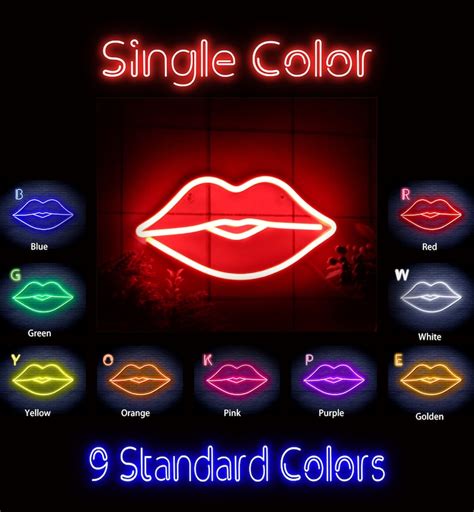 Lips Kiss Girl Room Flex Silicone Led Neon Sign St6 Fnu0048 Etsy
