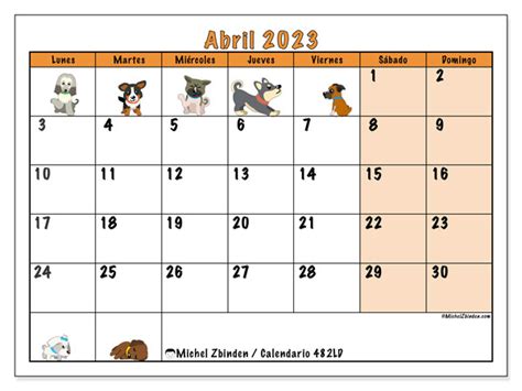 Calendario Abril De 2023 Para Imprimir 484LD Michel Zbinden CO