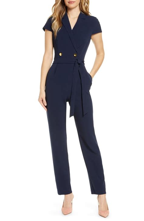 1901 Double Breasted Short Sleeve Jumpsuit Nordstrom Jumpsuit With Sleeves Short Sleeve