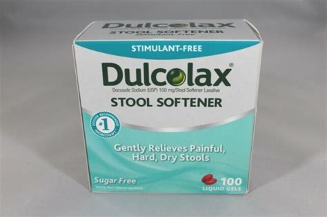 Dulcolax Stool Softener 100 Liquid Gels Ducosate Sodium 100mg For Sale