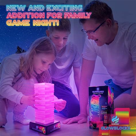 Buy Glowblocks Light Up Tumbling Tower Game First Ever Led Toppling