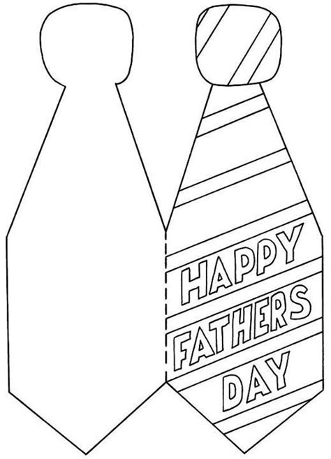 Tie Card Pattern Tie Card Pattern Fathers Day Coloring Page Father