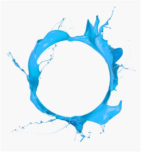 Blue Paint Circle Splash Free Hd Image Clipart Hd Png Download