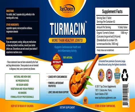 Top Choice Turmacin Curcumin Highest Potency Of Turmeric Pills An