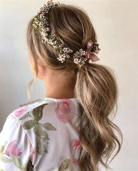 Ponytail Flower Crown 💗🦄 Floral Robe With Images Crown Hairstyles