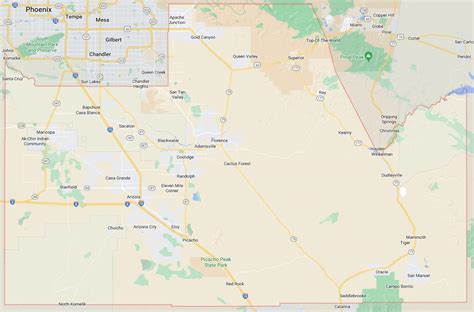 Cities And Towns In Pinal County Arizona