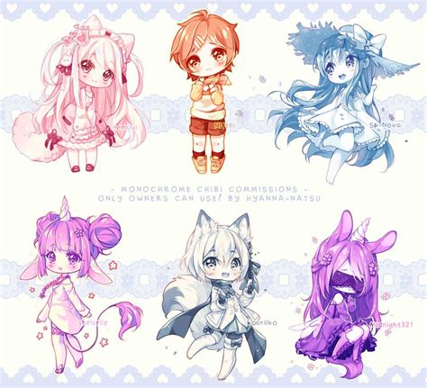 Monochrome Chibis By Hyanna On Deviantart Chibi