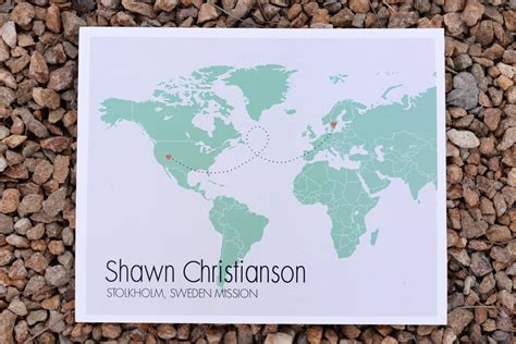 Personalized Lds Mission Travel Map Print By Jivana On Etsy