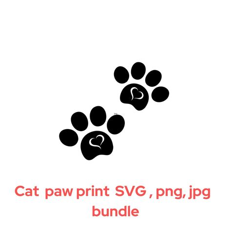 Cat Paw Print Svg Png  Personalized Ts Digital Etsy