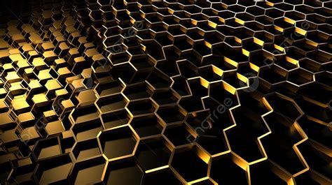 The Black And Gold Honeycomb Wallpaper Will Create A Striking Backdrop